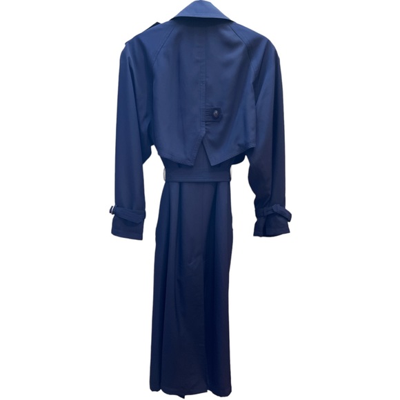UTEX for LAURA petite trench coat in navy size 12p. In EUC. Lots of nice button - Picture 5 of 5